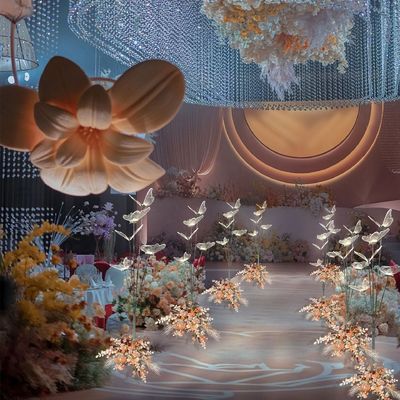 Romantic Wedding Lights Decoration 5 Head Butterfly LED Wedding Walkway Lights