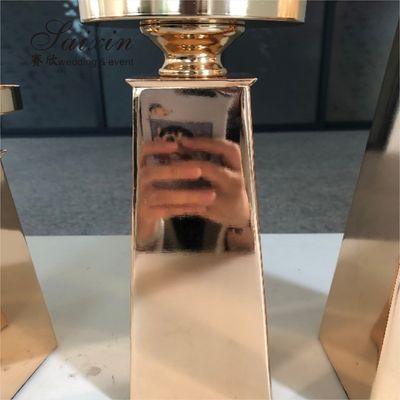 Factory Wholesale Wedding Table Decoration Metal Wedding 3 Pcs Gold Candle Holder Stand