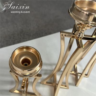 Wedding Centerpiece Candlestick Table Decoration Silver Metal Wedding Candle Holder