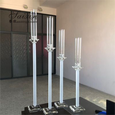 New Design 3 pcs Set Wedding Table Decoration Pillar Stand Crystal Candle Holder