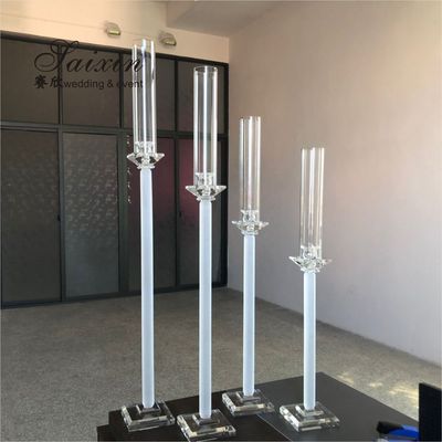 New Design 3 pcs Set Wedding Table Decoration Pillar Stand Crystal Candle Holder