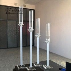 New Design 3 pcs Set Wedding Table Decoration Pillar Stand Crystal Candle Holder