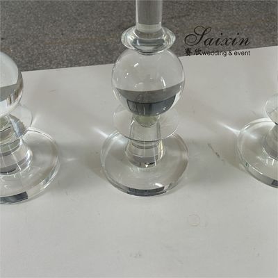 High Quality Candle Holder 3 pcs Set Crystal Wedding Decor Supplies Tall Centerpiece Crystal Candle Holder