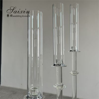High Quality Candle Holder 3 pcs Set Crystal Wedding Decor Supplies Tall Centerpiece Crystal Candle Holder