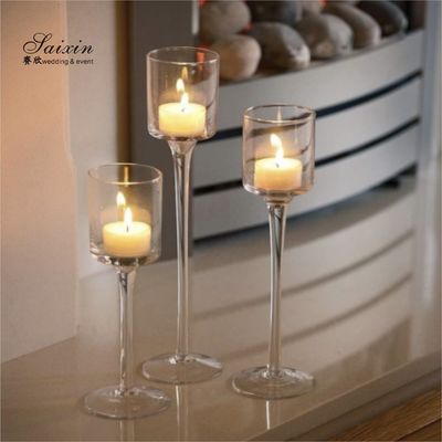 Cheap Floating Candles Holder Glass Wedding Decoration Supplies 3pcs/set Candles Holder Small Centerpiece
