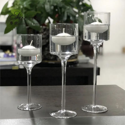 Cheap Floating Candles Holder Glass Wedding Decoration Supplies 3pcs/set Candles Holder Small Centerpiece