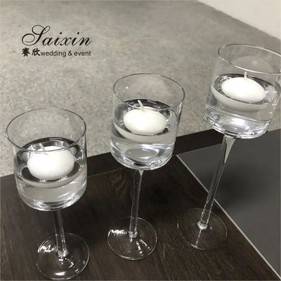 Cheap Floating Candles Holder Glass Wedding Decoration Supplies 3pcs/set Candles Holder Small Centerpiece