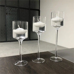 Cheap Floating Candles Holder Glass Wedding Decoration Supplies 3pcs/set Candles Holder Small Centerpiece