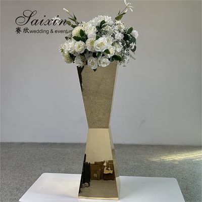 Diy Wedding Flower Stand Decor Gold Stainless Steel Flower Pot Stand Rack