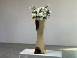 Diy Wedding Flower Stand Decor Gold Stainless Steel Flower Pot Stand Rack