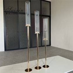 Metal Gold Wedding Candle Holder centerpieces Tall Candlestick Holder Taper 90CM