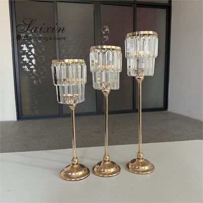 Crystal Votive Tealight Candle Holder Candlestick Wedding Home Table Decor