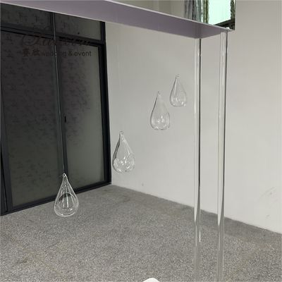 Wedding Crystal Flower Stand Centerpiece With Mirror Flower Holder 150cm