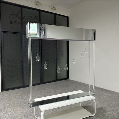 Wedding Crystal Flower Stand Centerpiece With Mirror Flower Holder 150cm