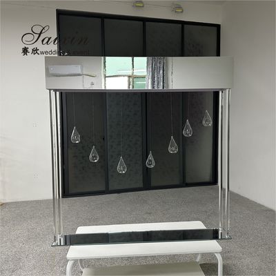 Wedding Crystal Flower Stand Centerpiece With Mirror Flower Holder 150cm