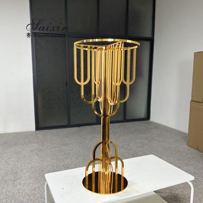 Event Table Decoration Gold Flower Centerpiece Stand Metal 100cm