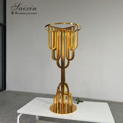 Event Table Decoration Gold Flower Centerpiece Stand Metal 100cm