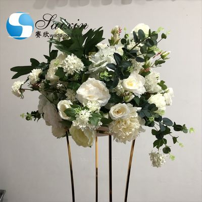 Acrylic Wedding Flower Stand 100cm Gold For Wedding Table Decoration