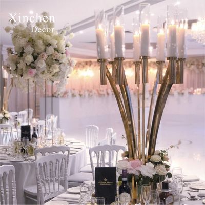 ZT-396 Latest Luxury Metal Candle Holders For Wedding Table Decoration