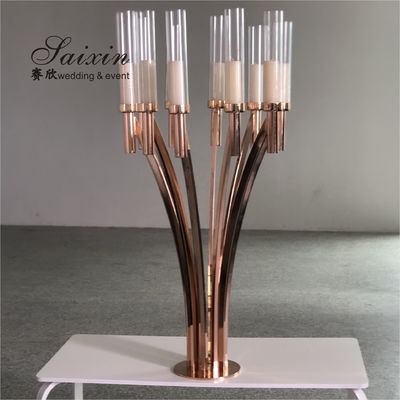 ZT-396 Latest Luxury Metal Candle Holders For Wedding Table Decoration