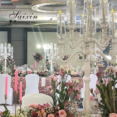 ZT-101W Luxury Wedding Party 9 Arms Candlestick Holders For Wedding Supplies
