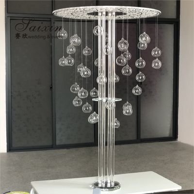 New Design Gorgeous Tables clear acrylic laser cut rectangle pedestal candle stands