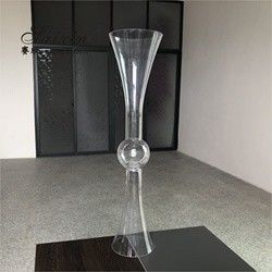 Small Crystal Flower Vase Clear For Flowers Wedding Centerpieces 90CM