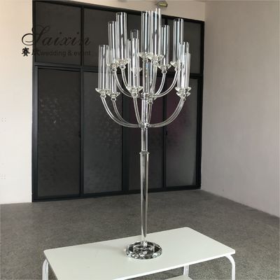 13 Arms Tall Glass Crystal Candle Holder Candlestick Wedding Table Decorations 160cmx68cm