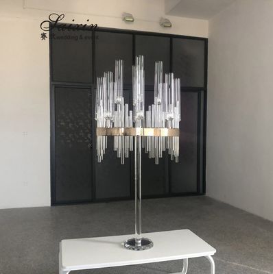 ZT- 435c large gold crystal candelabra wedding candelabras weddings table centerpieces decoration