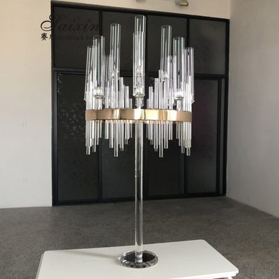 ZT- 435c large gold crystal candelabra wedding candelabras weddings table centerpieces decoration