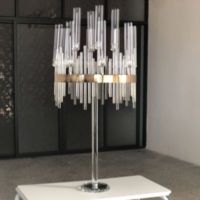 ZT- 435c large gold crystal candelabra wedding candelabras weddings table centerpieces decoration