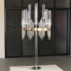 ZT- 435c large gold crystal candelabra wedding candelabras weddings table centerpieces decoration