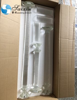 Clear Glass Pillar Candle Holders Wedding Table Center Pieces 115CM