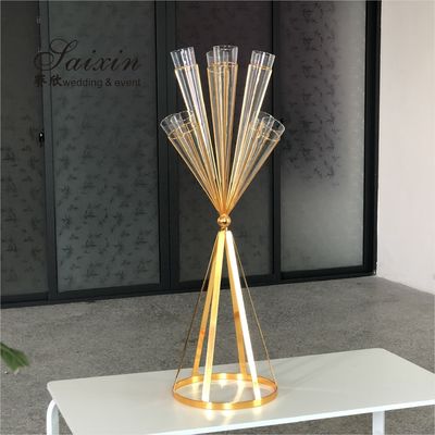 New design slinky black metal flower stands for event party decor