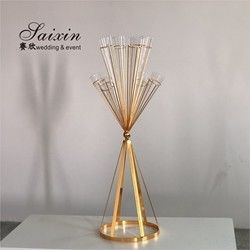 New design slinky black metal flower stands for event party decor