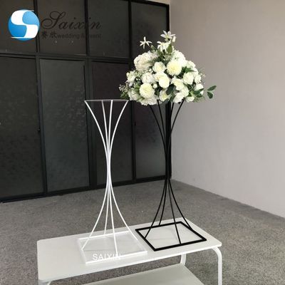 160CM wedding standing flower arrangements square gold black white