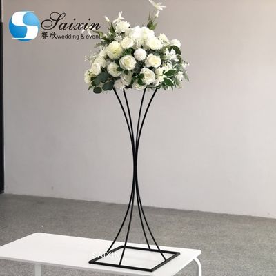 160CM wedding standing flower arrangements square gold black white