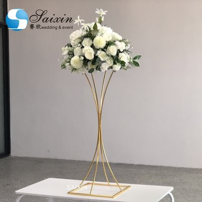 160CM wedding standing flower arrangements square gold black white