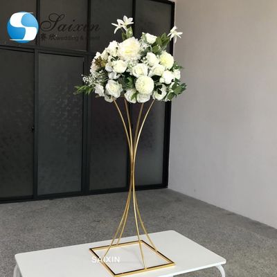 160CM wedding standing flower arrangements square gold black white