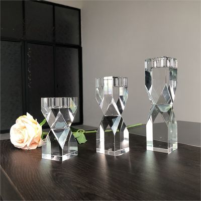 Brilliant Cut Wedding Votive Candle Holders Tealight Crystal Candelabra Wedding Centerpieces