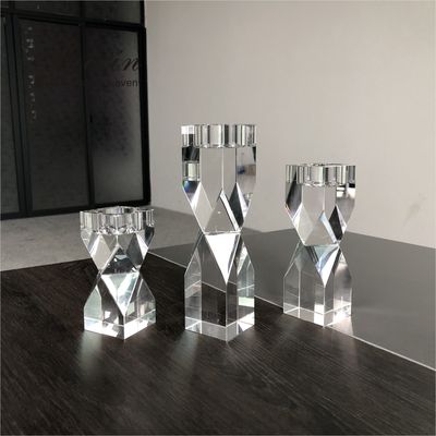 Brilliant Cut Wedding Votive Candle Holders Tealight Crystal Candelabra Wedding Centerpieces