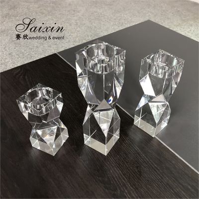 Brilliant Cut Wedding Votive Candle Holders Tealight Crystal Candelabra Wedding Centerpieces