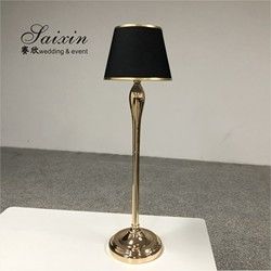Tall Metal Flower Stand Wedding With Emerald Lamp Shade For Event Decor 100cm