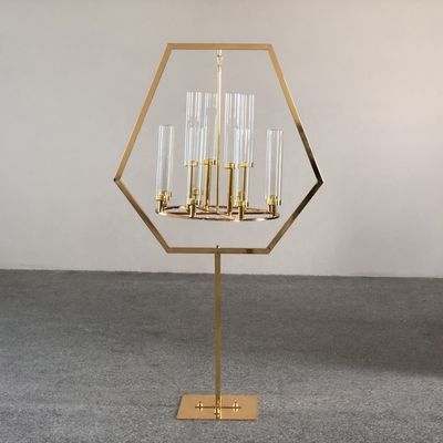 Candlestick Metal And Crystal Candelabra Chandelier Rectangular Tall 160CM