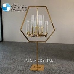 Candlestick Metal And Crystal Candelabra Chandelier Rectangular Tall 160CM