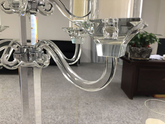 K9 Crystal Glass Candelabra For Sale Taper Pillar Candles Wedding Party Table Decor