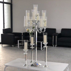 K9 Crystal Glass Candelabra For Sale Taper Pillar Candles Wedding Party Table Decor