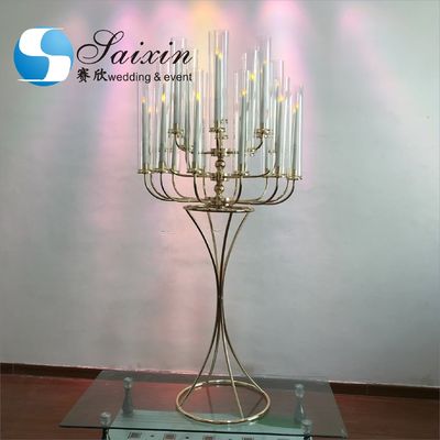 25 Arm Black Metal Candelabra Candle Holder Wedding Decoration 150CM