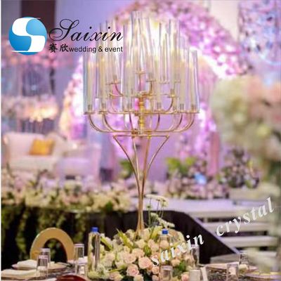 25 Arm Black Metal Candelabra Candle Holder Wedding Decoration 150CM