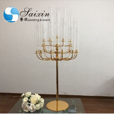 25 Arm Black Metal Candelabra Candle Holder Wedding Decoration 150CM